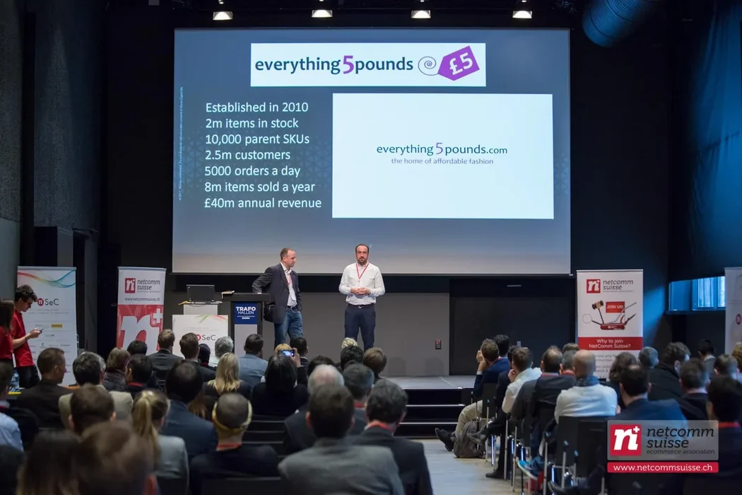 Robert Kulawik presenting at Netcomm Suisse eCommerce Conference Baden